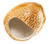 Cabilock Lit Décoratif pour Hamster en Céramique Khaki, Facile à Laver et Multi-Usage, Maison Adorable pour Hérisson et Petit Écureuil, Décoration Maison