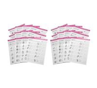 Cabilock Livre de Pratique de Manucure 2 Sets 12 Feuilles par Set Blanc Cartes Vierges D’Outils de Salon pour Formation Nail Art pour Apprentissage et Création de Motifs D’Ongles