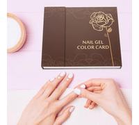 Cabilock Livre de Présentation pour Nail Art 120 Cartes de Vernis à Ongles Coffret Couleur Café Tableau d'Affichage des Ongles pour Professionnels et Étudiants Outils de Nail Art