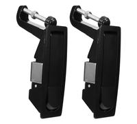 Cabilock Loquet à Compression à Levier Réglable 2 Pièces en Alliage de Zinc Noir Bouton-poussoir pour Serrure D'armoire Industrielle, Accessoire de Remplacement, Usage Mécanique et Coffret