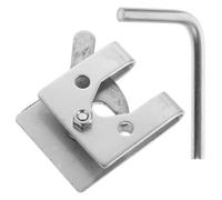 Cabilock Loquet de Porte de Cage en Acier Inoxydable, Boucle de Verrouillage Double, Argenté, pour Panneaux de Porte et Cage à Chien, Remplacement du Verrou D’origine