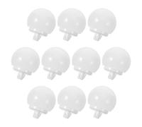 Cabilock Lot de 10 Abat-jours Hémisphériques de 50 Mm en Plastique Blanc, Couvre-ampoules LED pour Miroir de Maquillage, Diffuseur de Lumière Anti-éblouissement, Remplacement pour