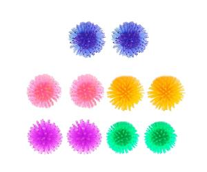 Cabilock Lot de 10 Balles pour Chat en Plastique Souple à Petites Épines, Interactif pour Renforcer Le Lien et Protéger Les Meubles Couleur Aléatoire