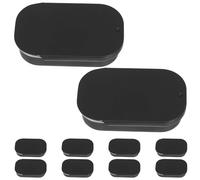 Cabilock Lot de 10 Boîtes Rectangulaires en Fer-blanc Mat 53x34x11 Mm avec Couvercle Coulissant, Mini Boîtes Métalliques Portables à Lèvres, Cosmétiques, Rangement Voyage et