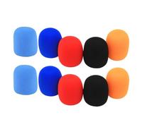Cabilock Lot de 10 Bonnettes Anti-vent en Mousse pour Microphone, Protection Légère en Matériau Synthétique, pour Performances sur Scène Couleur Aléatoire