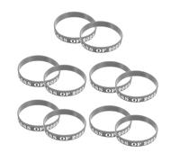 Cabilock Lot de 10 Bracelets en Silicone Argentés « Class Of 2025 » Inscription Blanche, Taille, Bracelets D'amitié pour Fête de Remise des Diplômes et Souvenirs D'événement