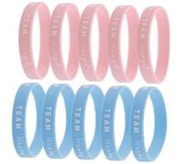 Cabilock Lot de 10 Bracelets Silicone Révélateurs Garçon et Fille, Taille Unique, Multicolore Rose et Bleu, Confortables et Résistants, pour Fête de Révélation Prénatale et Événements Extérieurs