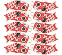Cabilock Lot de 10 Breloques Carpe Rouge en Alliage, Accessoires Créatifs Faciles à Utiliser Ranger pour Fabrication de Bijoux et Porte-clés DIY