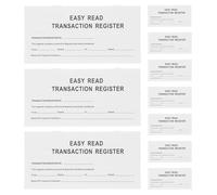 Cabilock Lot de 10 Carnets de Chèques Personnels Blancs, Format Compact en Papier, Outil de Suivi du Chéquier et Gestion Budgétaire, Registre de Transactions pour Budget Personnel