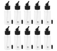 Cabilock Lot de 10 Flacons D’Aérographe en Plastique 60 Ml à Siphon Double Action Godets Doseurs Anti-Fuite pour Peinture Récipients Vides Pratiques Adaptés aux Séances Artistiques et