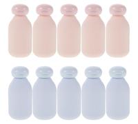 Cabilock Lot de 10 Flacons de Voyage Souples 100 Ml en Plastique PE Mat Distributeurs Rechargeables pour Gel et Shampoing Anti-Fuite Couleurs Rose et Bleu pour Voyages et Salle de