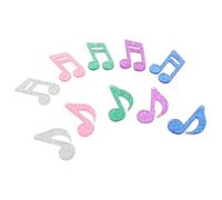 Cabilock Lot de 10 Mini Breloques Notes de Musique en Acrylique Pailleté Rose, Accessoires Légers pour Fabrication Bijoux Diy, Pendentifs Décoratifs pour Boucles D’oreilles, Bracelets