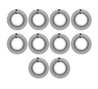 Cabilock Lot de 10 Peignes à Cheveux Extensibles Circulaires Complets en Plastique Souple Noir Bandeaux Flexibles pour Coiffage Femme Maintien Antidérapant Adaptés Cheveux Fins Épais