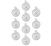 Cabilock Lot de 10 Pendentifs Décoratifs en Acier Inoxydable Ajouré Forme Spirale pour Création de Bijoux DIY Accessoires Artisanaux Faits Main Décoration Intérieure Polyvalente
