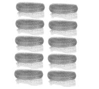 Cabilock Lot de 10 Pièges à Peluches en Acier Inoxydable Argenté pour Lave-linge, Résistant à L'usure, Installation Facile, Accessoires Attaches pour Machine à Laver