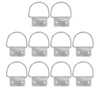 Cabilock Lot de 10 poignées métalliques pour poubelles - Poignées de rechange robustes pour poubelles et seaux - Anneau de traction en fer pour boîtes à outils, coffres et conteneurs