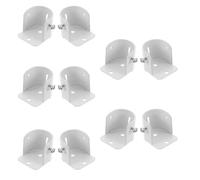 Cabilock Lot de 10 Supports de Tringle en Acier Inoxydable 304 Bride de Fixation Blanche pour Tringle de Penderie et Rideau Diamètre 26-29 CM Salle de Bain et Placard