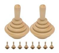 Cabilock Lot de 10 Toupies en Bois Vierge à Peindre Jouets Physiques Stem pour Activités Créatives, Récompenses Scolaires et Présents D’anniversaire en Bois Naturel pour Loisirs Manuels