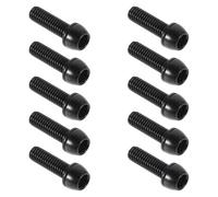 Cabilock Lot de 10 Vis Métalliques de Potence 6X20 MM Noires pour Vélo de Route et Vtt Boulons de Guidon Robustes Fixation Fiable pour Tige de Direction Accessoires Cyclisme Polyvalents