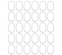 Cabilock Lot de 100 Anneaux de Rideau de Douche - Crochets de Rideau de Douche en Plastique Blanc - Anneaux de faciles à Installer - Crochet Ovale pour tringles et Rideaux Standard