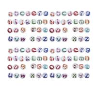 Cabilock Lot de 100 Boutons en Bois Ronds Imprimés Lettres pour Accessoires Couture, pour Tricot et Création D'œuvres D'art, Design Unique et Fonctionnel