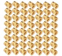 Cabilock Lot de 100 set de Écrous Moletés en Laiton M3 X 46 X 569 MM Inserts D’Écrou D’Encastrement Résistants à la Chaleur pour Composants D’Imprimante 3D Fixation Industrielle Fiable