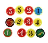 Cabilock Lot de 12 Aimants Numérotés de Rechange pour Tableau D’Entraînement de Basket-Ball Pièces Magnétiques Robustes Compatibles Petits Aimants pour Tableau de Coaching et Arbitrage
