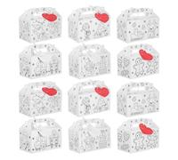 Cabilock Lot de 12 Boîtes à Biscuits de Noël à Colorier DIY en Carton Grand Format Contenant à Présents de Fête de Noël Boîtes à Friandises pour Desserts Activités Créatives pour Fêtes