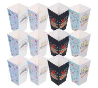 Cabilock Lot de 12 Boîtes à Popcorn en Papier pour Rentrée Scolaire, Décoration de Fête et Rangement, Motifs Dessins Animés Colorés, Grosse Capacité, pour Fête en t