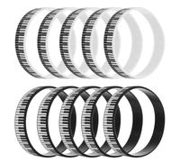 Cabilock Lot de 12 Bracelets en Silicone de Touches de Piano Noir et Blanc Accessoires Musicaux Confortables Idéals pour Fêtes Présents Musiciens et Événements Musicaux