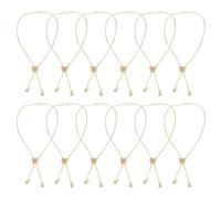 Cabilock Lot de 12 bracelets plaqués or pour femme : bracelets coulissants réglables, délicats et tendance, avec chaînes d'extension coulissantes - Bijoux tendance et cadeaux pour elle