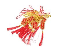 Cabilock Lot de 12 décorations du Nouvel an Chinois - Cheval du Chinois 2026, Ornement à Suspendre pour la fête du Printemps, Pendentif Feng Shui pour Maison, Arbre, Voiture