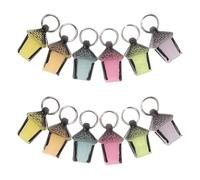 Cabilock Lot de 12 Micro-Ornements Lumineux en Résine, Petite Lanterne Décorative Multicolore, Miniature Compacte, Décorations Artisanales pour Loisirs Créatifs, Ambiance Douce pour Maison De Poupée