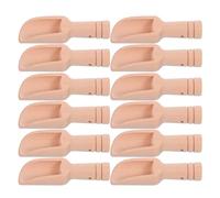 Cabilock Lot de 12 mini-cuillères en bois : mini-ustensiles de cuisine en bois, petites cuillères pour sels de bain, thé, café, sucre, farine et autres projets artisanaux.