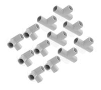 Cabilock Lot de 12 Raccords en T et Coudes en Plastique Ventouses pour Parcs pour Bébé Joints à Trois Voies et Angles Connecteurs Universels pour Clôtures de Sécurité Intérieures