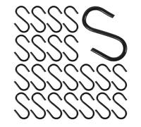Cabilock Lot de 150 Mini Crochets Suspendre en Métal Noir Forme S 1,27 Cm de Diamètre pour Bijoux, Porte-clés et Ustensiles, Crochets Multifonctions pour Rangement Maison et Bricolage