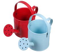 Cabilock Lot de 2 arrosoirs en métal pour Jardin d'enfants - Rouge et Bleu Clair