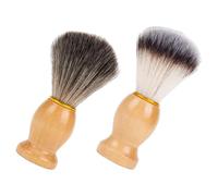 Cabilock Lot de 2 Blaireaux de Rasage Professionnels pour Hommes Brosses à Barbe en Fibres Nylon Douces Compactes et Multifonctionnelles pour Salon de Coiffure et Soin du Visage Rasage