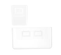 Cabilock Lot de 2 Boîtes de Rangement Murales Transparentes Petites Tailles sans Perçage pour Cosmétiques et Articles Divers pour Salle de Bain et Bureau