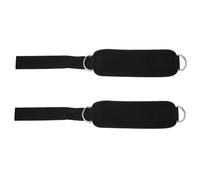 Cabilock Lot de 2 Boucles de Cheville Noires en Matériau Respirant et Élastique Sangles de Fitness pour Entraînement Musculaire des Jambes Accessoire Sport Polyvalent pour Musculation et