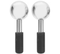 Cabilock Lot De 2 Boules De Glace Facial En Acier Inoxydable Compactes, Masseur Rafraîchissant Visage, Anti-âge, Circulation Stimulante, Soins Peau, Usage Visage Et Cou