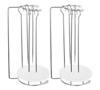 Cabilock Lot de 2 brochettes pour Barbecue en Acier Inoxydable - avec Support de Suspension pour Barbecue