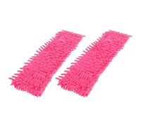 Cabilock Lot de 2 Chiffons de Remplacement pour Balai à Serpillère en Chenille Rouge Doux et Absorbants, Accessoires pour Nettoyage des Sols la Maison Sol