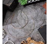 Cabilock Lot de 2 Couronnes de Mariée en Alliage Double Couche Doré et Argenté Serrage-Tête Tiare Fixation Antidérapante Accessoire Mariage et Fête pour Femmes et Jeunes Filles