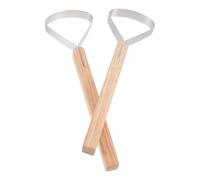 Cabilock Lot de 2 couteaux à écharner pour peaux, grattoir à peaux, outil d'écharnage pour le travail du cuir avec de rangement, couteau à tirer, outil d'écorçage pour le travail du cuir et