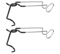 Cabilock Lot de 2 Crochets en Fer Multifonctionnels pour Poteau de Lampe de Tente à Suspendre Stable et Légère Accessoire Camping pour Lampes Paquet et Équipements en Plein Air