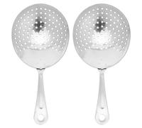 Cabilock Lot de 2 cuillères à fentes : écumoire de cuisine pour graisse et huile ; louche passoire multifonctionnelle pour faire frire et écumer les pâtes et les aliments frits.