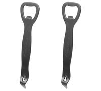 Cabilock Lot de 2 Décapsuleurs en Acier Inoxydable 304 Noirs, Ouvre-bouteille Plat Manuel, Ouvre-boîte à Boissons Portable Cuisine, Fêtes et Activités de Plein Air, Outil Léger et
