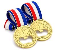 Cabilock Lot de 2 décapsuleurs olympiques n°1 - Médaille d'or - Ouvre-bocal créatif - Décapsuleur de bière