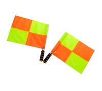 Cabilock Lot de 2 Drapeaux D'arbitre de Football Fluorescents Poignée Confortable en Éponge et Aluminium, Tissu Imperméable, Facile à Transporter pour Match et Entraînement